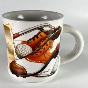 Vtg Golf Coffee Cup Mug Ceramic Potpourri Sports Nostalgia Denny Burkhart 90s